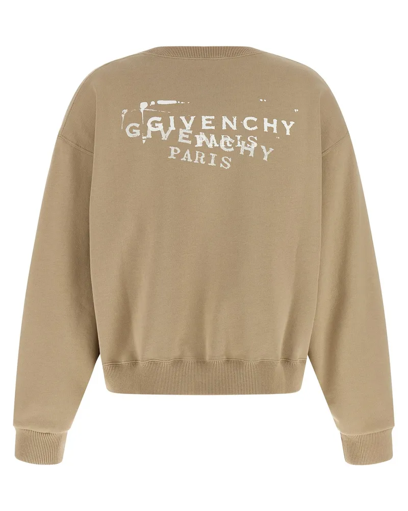 Givenchy Logo Stamp Sweatshirt — Beige Beige