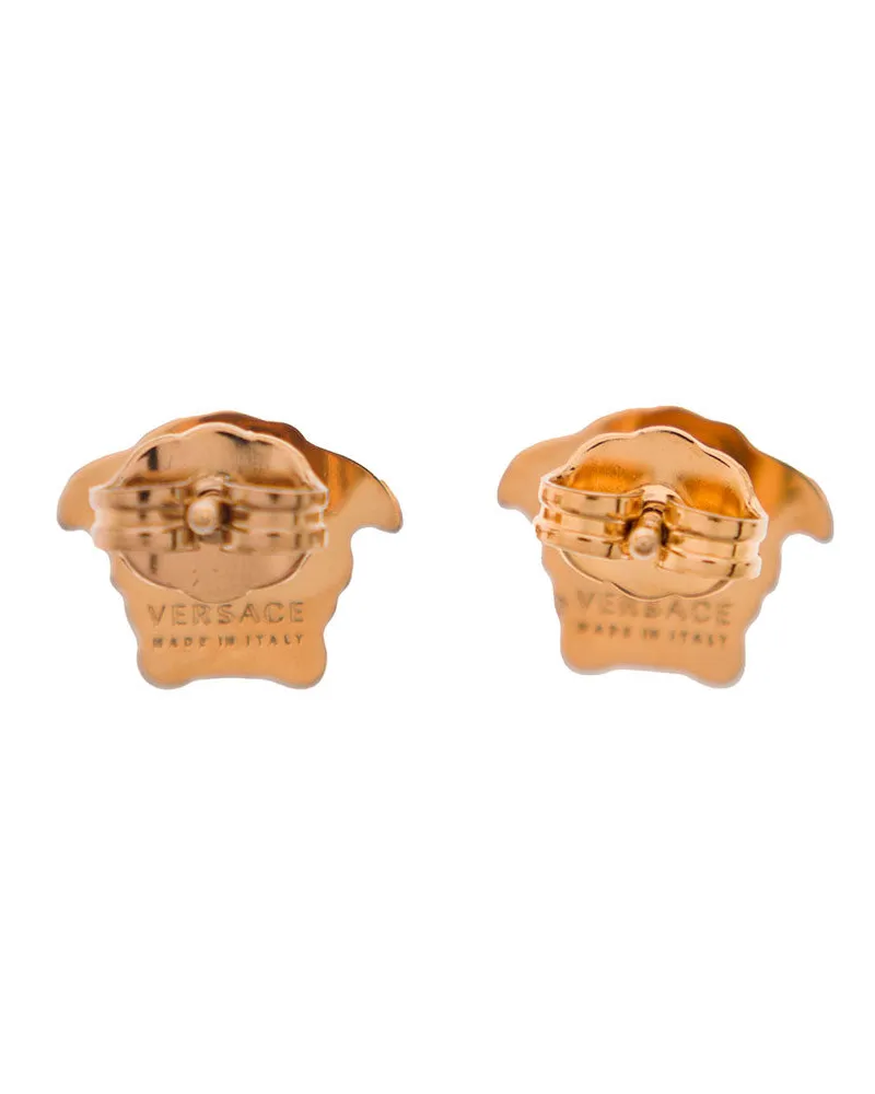 Versace Men's Earrings Medusa Head Gold Brass Metallic Metal Gold
