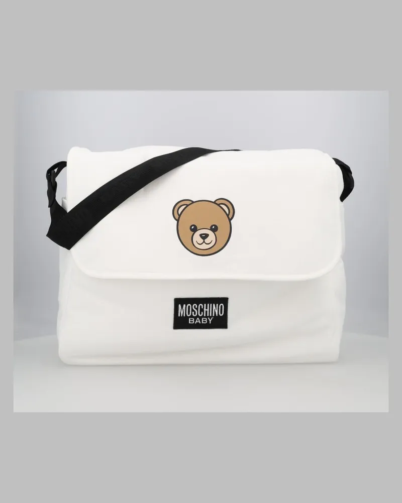 Moschino Cotton Changing Bag Clutch — White White