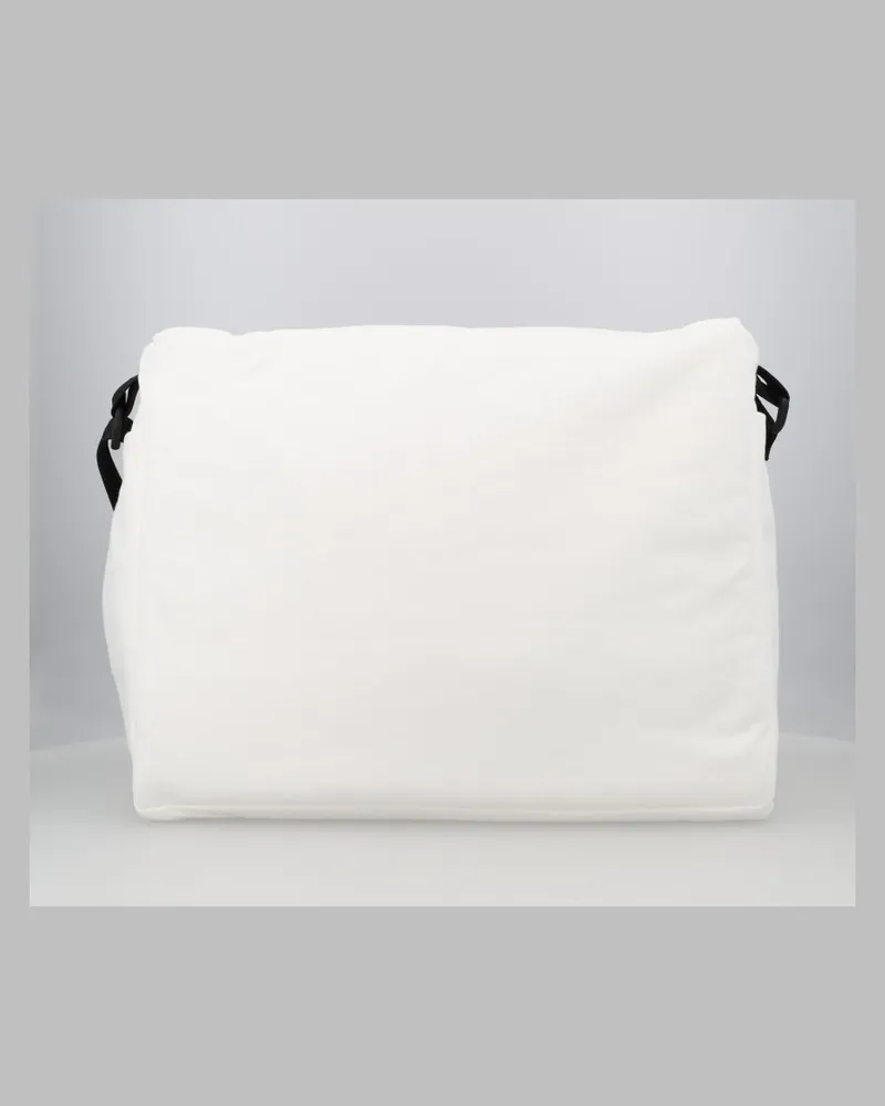 Moschino Kids' Baby Changing Bag With Mat White Cotton Clutch White