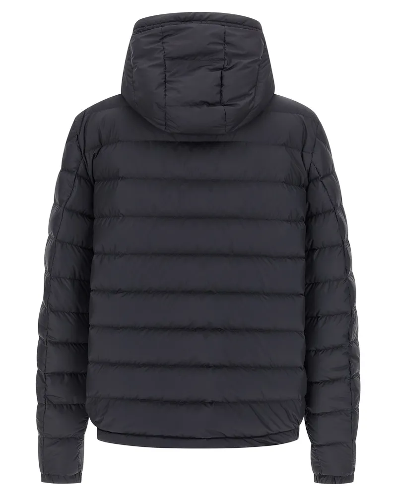 Moncler Men's Blue Polyester Full-Length Jacket Clothing Black