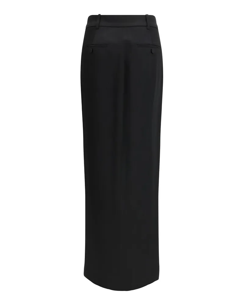 Tom Ford Women's Skirt Crepe Envers Satin Black Outer: Acetate Black