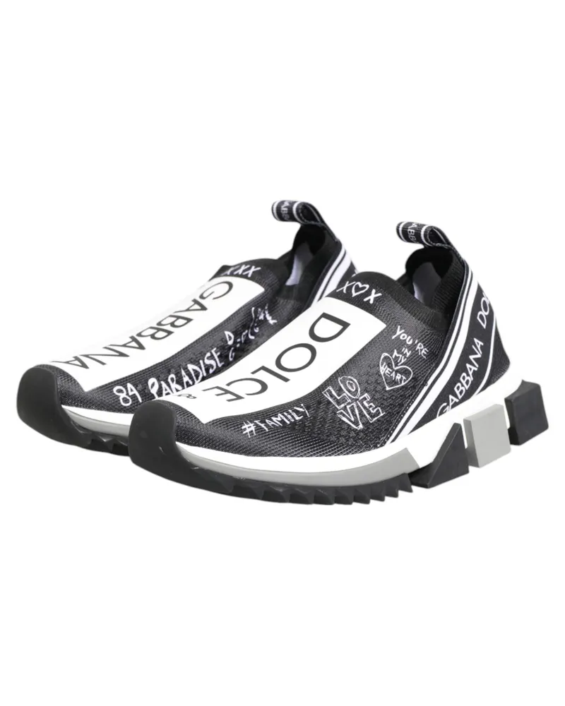Dolce & Gabbana Women's Sorrento Sneaker Black Polyester Nylon Elastane Black