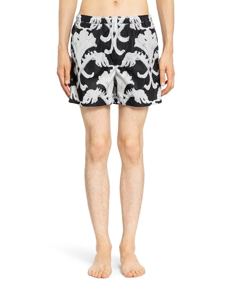 Valentino Garavani Men Black Polyamide Shorts Black