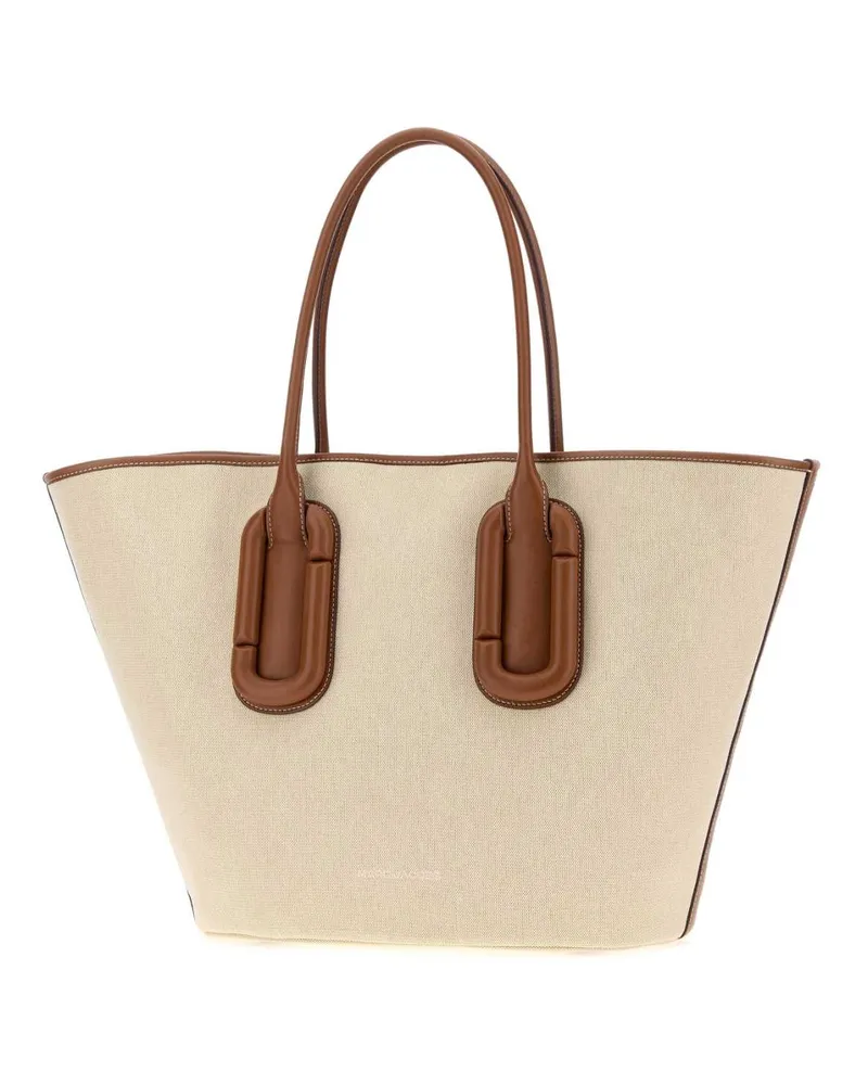 Marc Jacobs Women's Sand Canvas Large Babe Shopping Bag Beigearganoil Exterior: Fabric Borse A Mano Beige