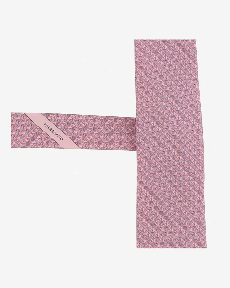 Ferragamo Men's Silk Tie Pink Ties & Bow Pink