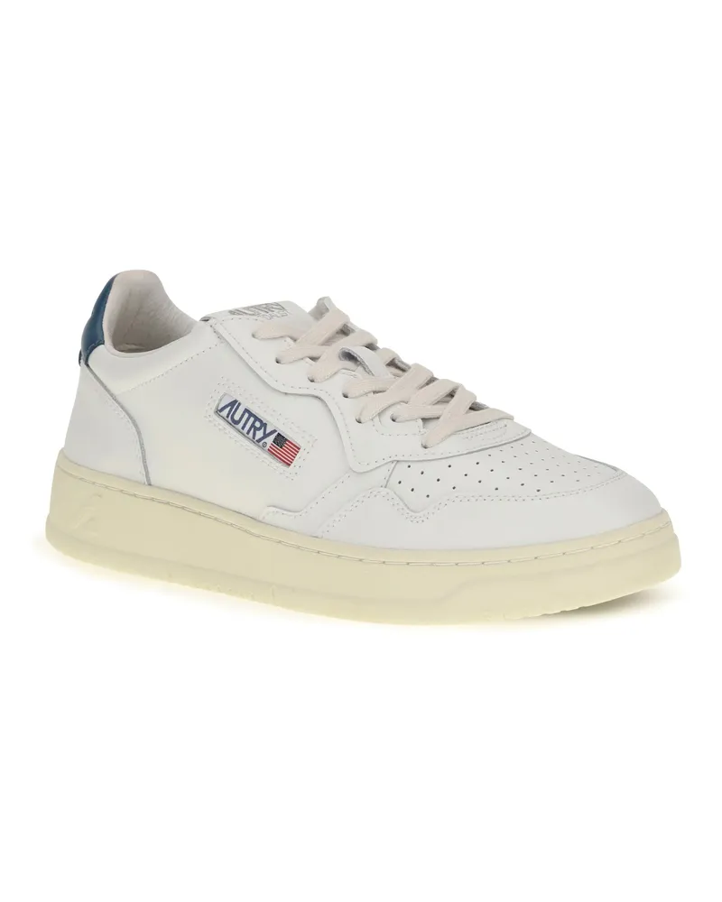 AUTRY Men's Medalist Low Sneakers Wht-Malblue Wht/malblue White