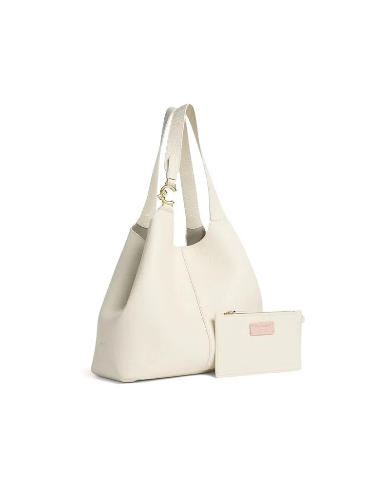 Coccinelle Women's Handbag Pearl Bovine Leather Bags - Handbags White