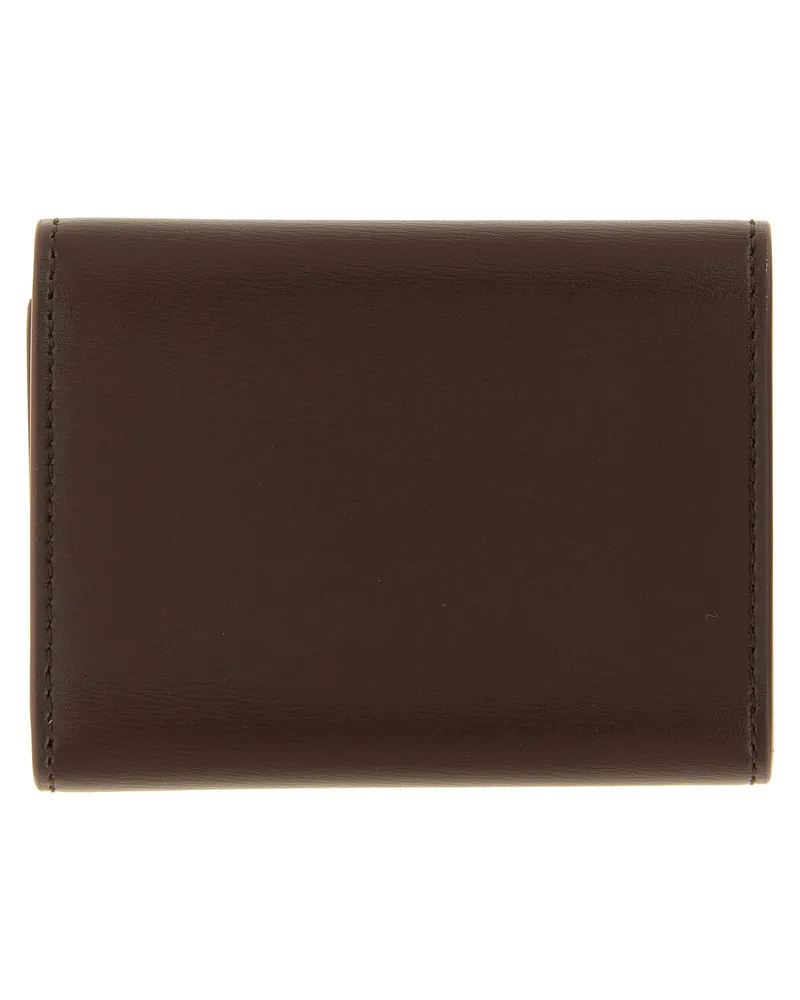 Jil Sander Calfskin Leather Wallet — Brown Brown