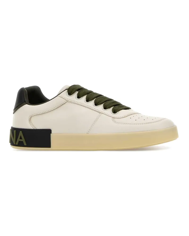 Dolce & Gabbana Cs2392a0218 8s522 Biancokaki Agnello Vitello Sneaker Beige