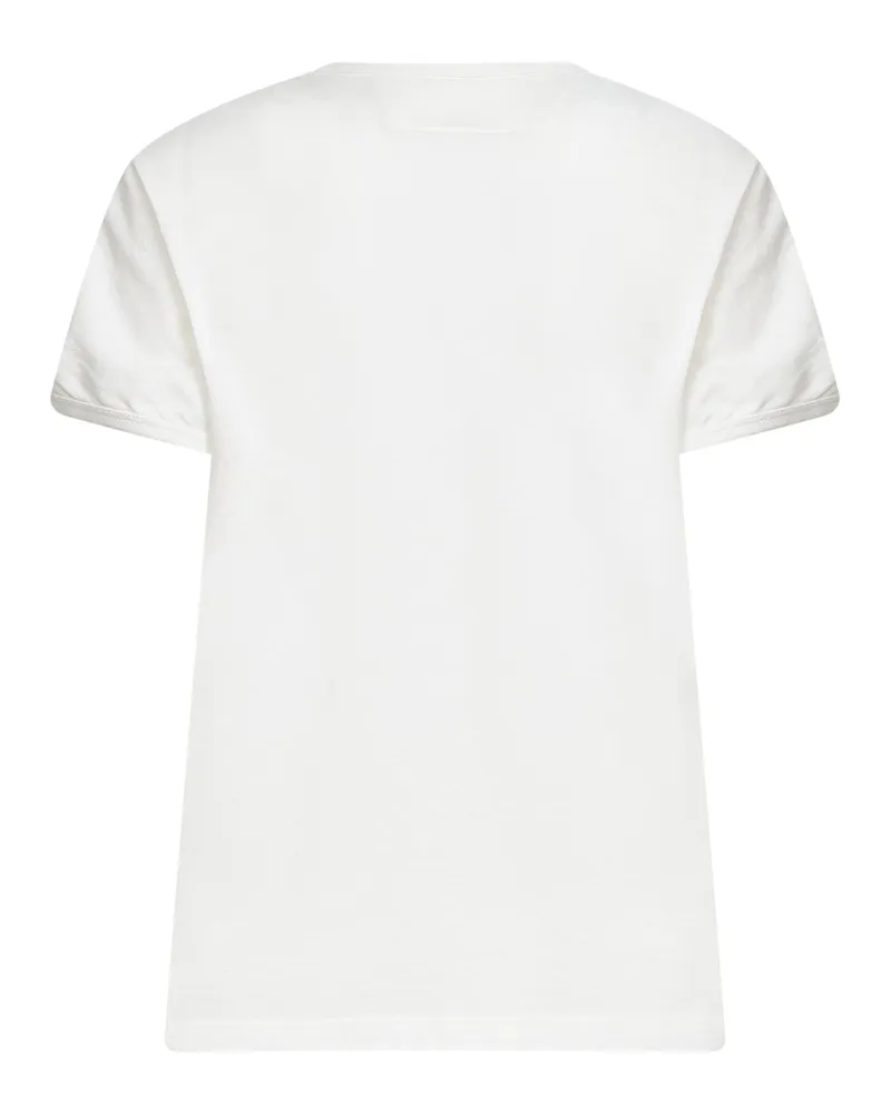 Maison Margiela Women's T-Shirt Margie Print White Cotton T-Shirts & Jerseys White