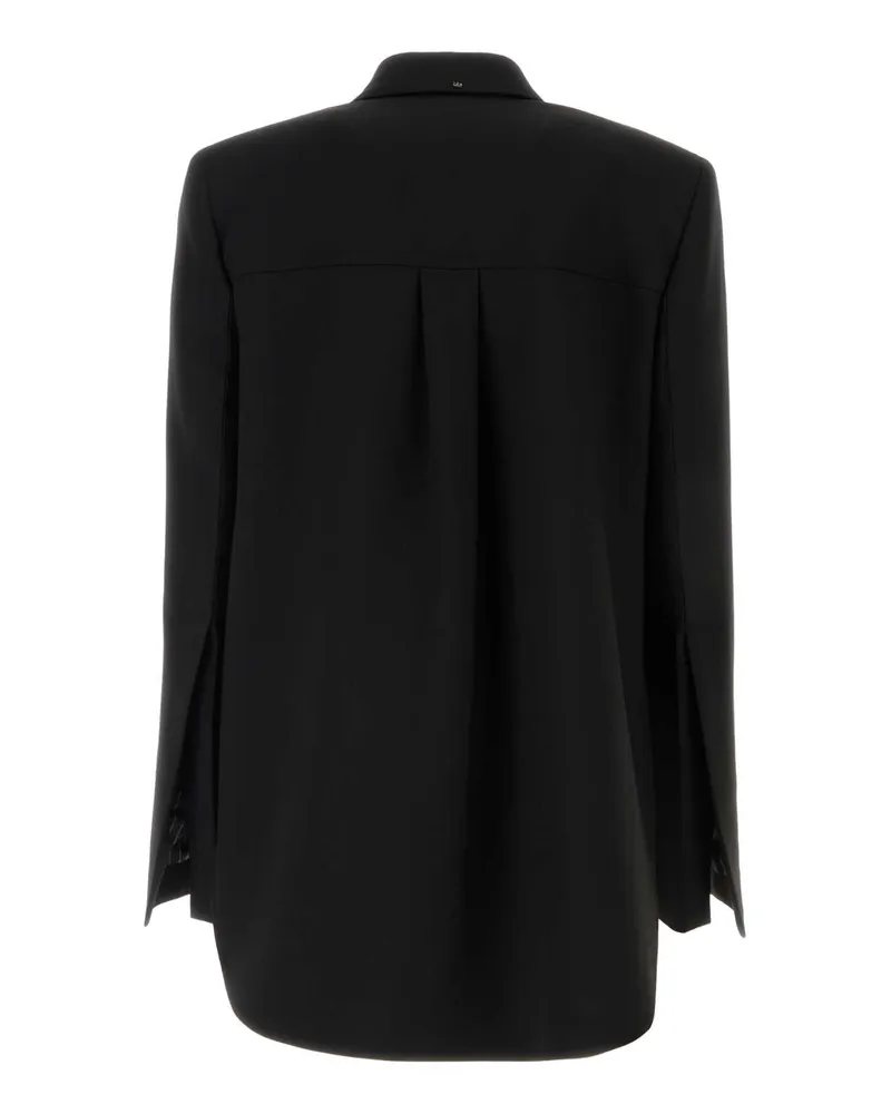 SPORTMAX Tailored Wool Blend Blazer — Black Black