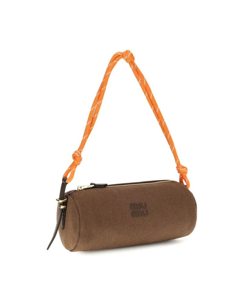 Miu Miu Women's Brown Cotton Wallet Bag Brown
