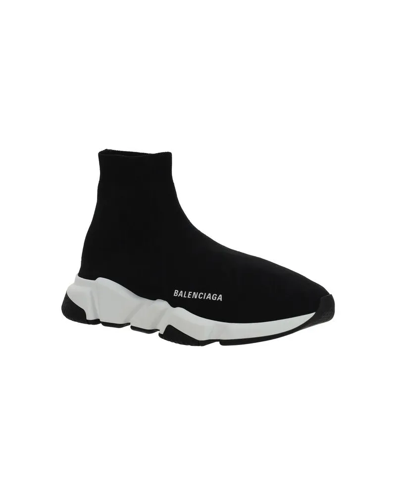 Balenciaga Men's Black Polyester Athletic Sneakers Black