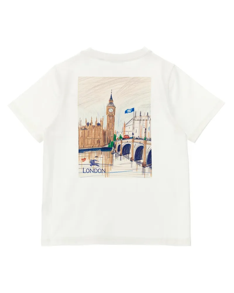 Burberry Thomas Bear Graphic Print T-Shirt — White White