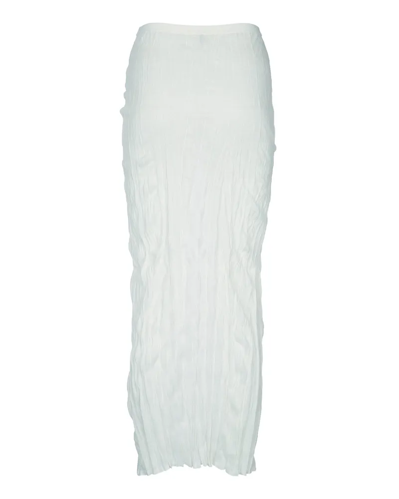 Totême Women's Crinkled Knit Skirt White Viscose Gonne White