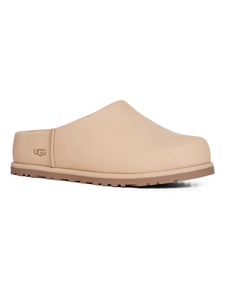 UGG Women's Clogs Otzo Beige Leather Mules Sandal Beige