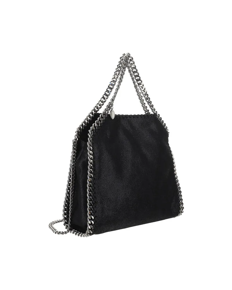 Stella McCartney Women's Falabella Mini Handbag Black Polyester Handbags Hand Bags Black