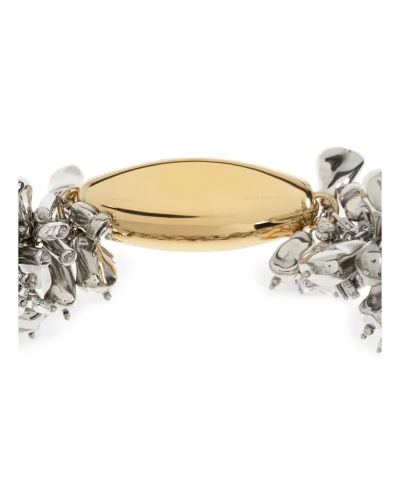 Dries van Noten Textured Silver-Tone Bead Necklace — Silver Silver
