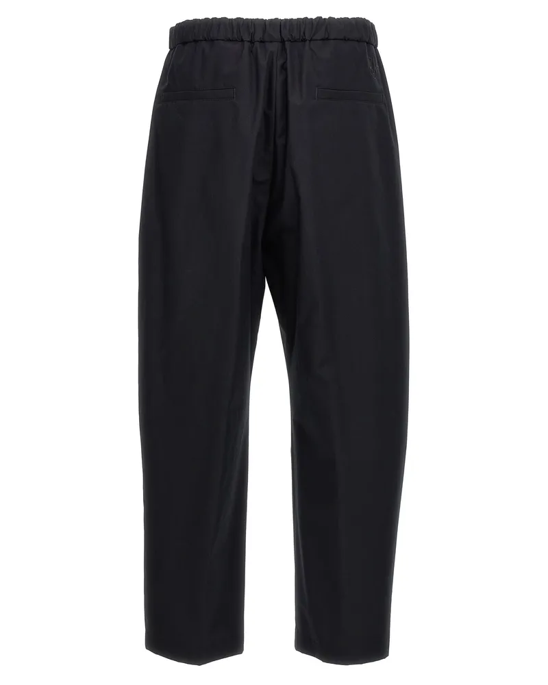 Jil Sander Men's Blue Cotton Casual Pants Black