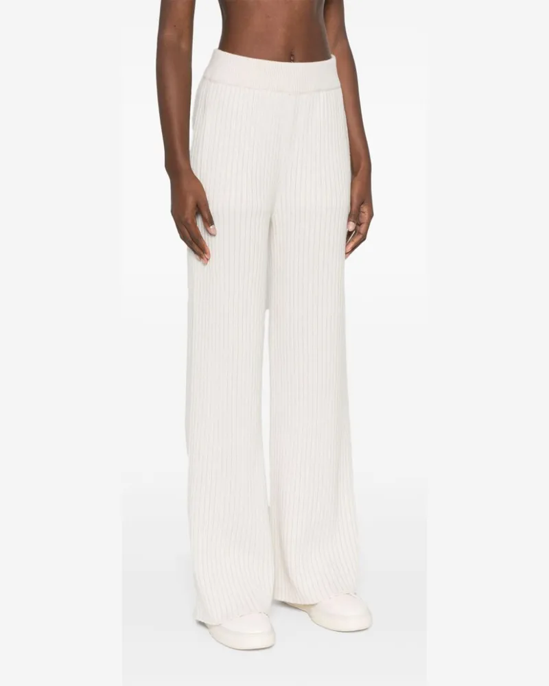 Eleventy Women Chunky-Ribbed Trousers Beige Aw24 W Beige