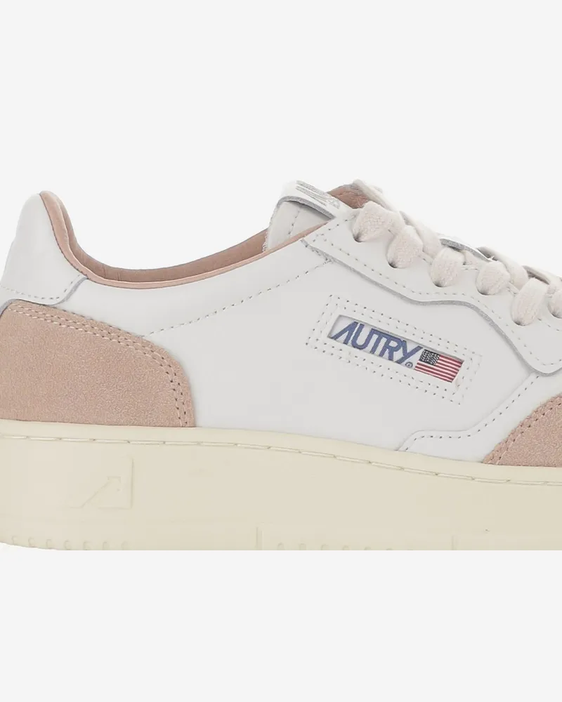 AUTRY Women's Sneakers Medalist Low Pink Leather Trainers Pink