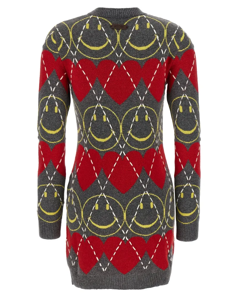 Moschino Women's Multicolor Wool Short Dress Multicolor