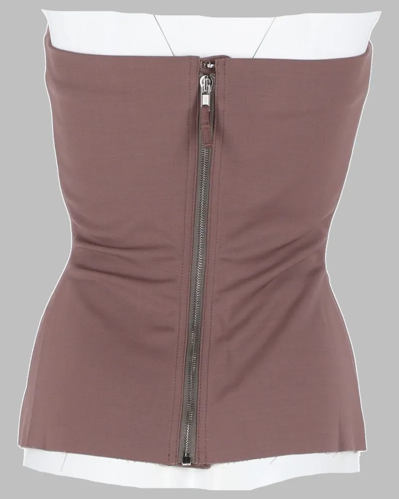 Rick Owens Women's Wool Bustier Top Purple New Tops Purple