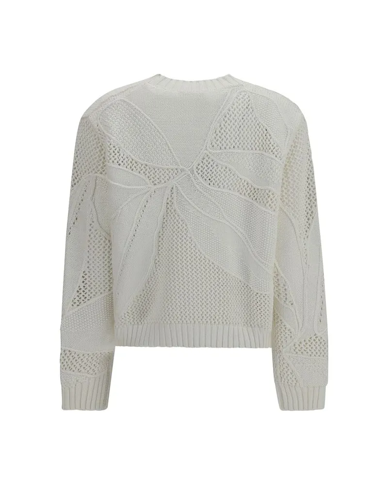 Max Mara Women White Cotton Sweatshirt Clothing White
