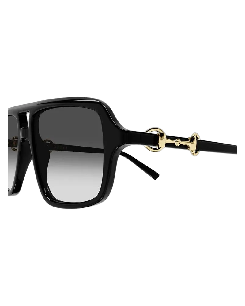 Gucci Unisex Sunglasses Black Recycled Acetate Black