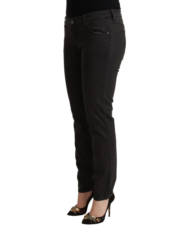 Ermanno Scervino Women's Black Low Waist Skinny Denim Cotton Jeans Elastane Clothing Black