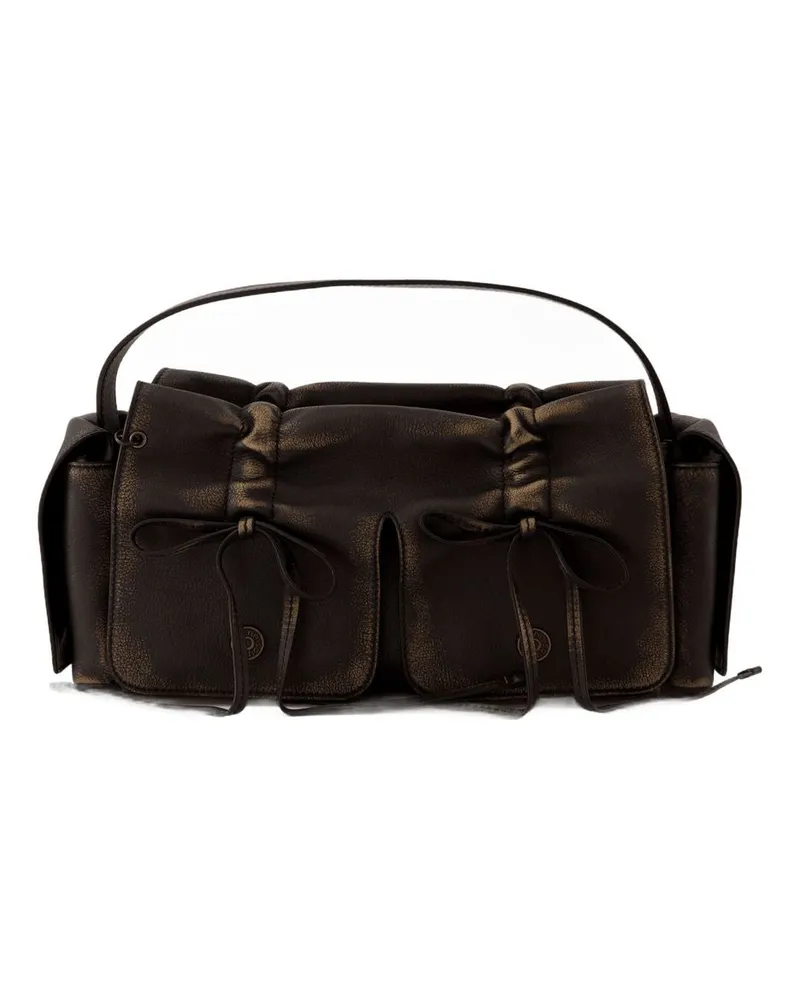 Acne Studios Women's Multipocket Vintage Shoulder Bag -  Leather Brown Calfskin Handbags-Purses Brown