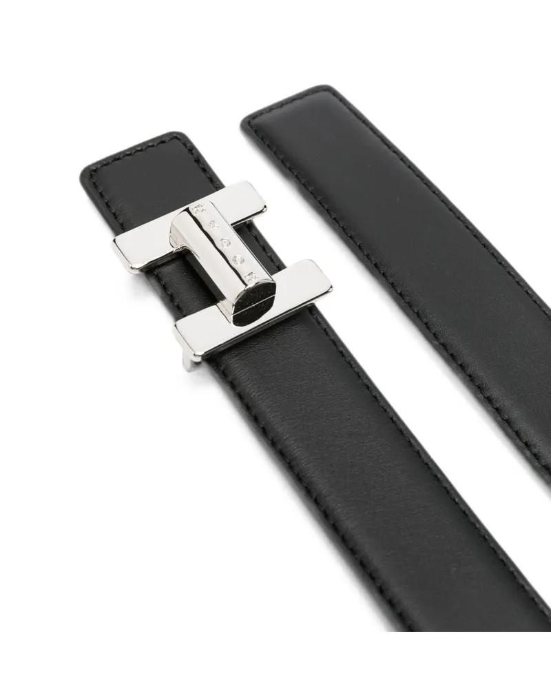 Hogan H-Logo Buckle Belt — Black Black