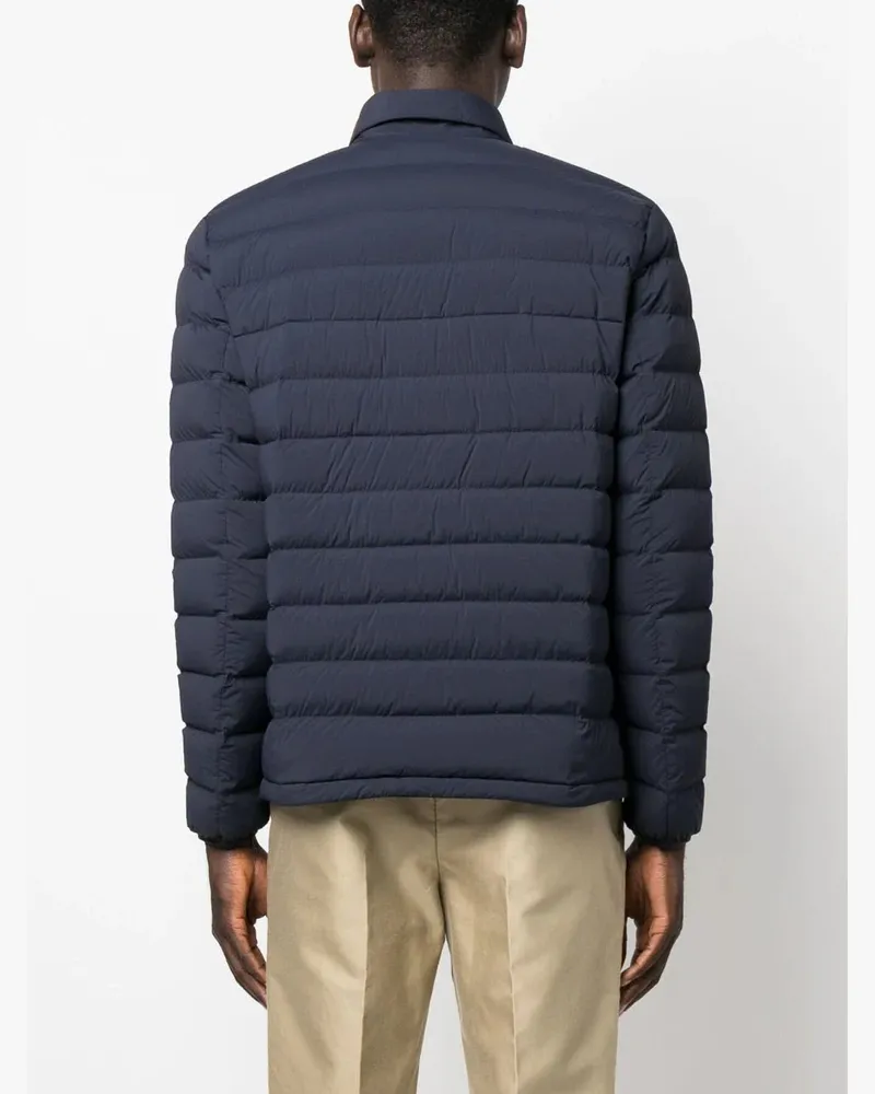 Herno Women's Padded Down-Feather Jacket Blue Aw23 M Navy