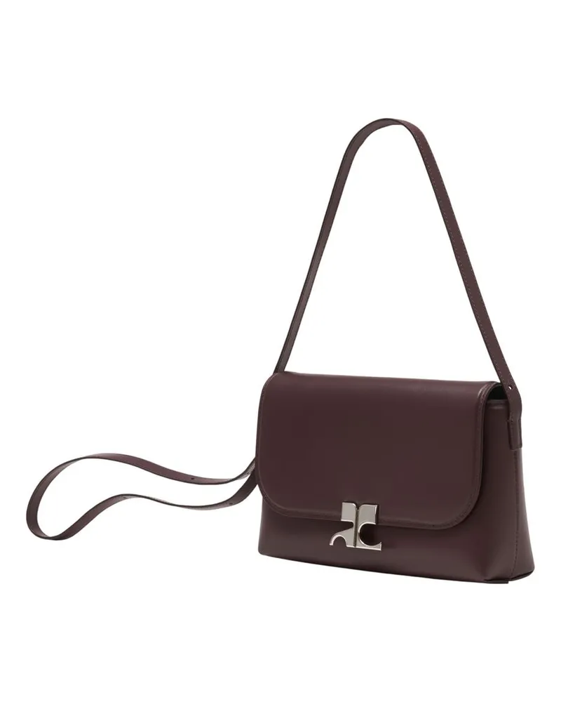 Courrèges Women's Icotype Shoulder Bag -  Leather Burgundy Cowhide Shoulder-Hobo-Bags Burgundy