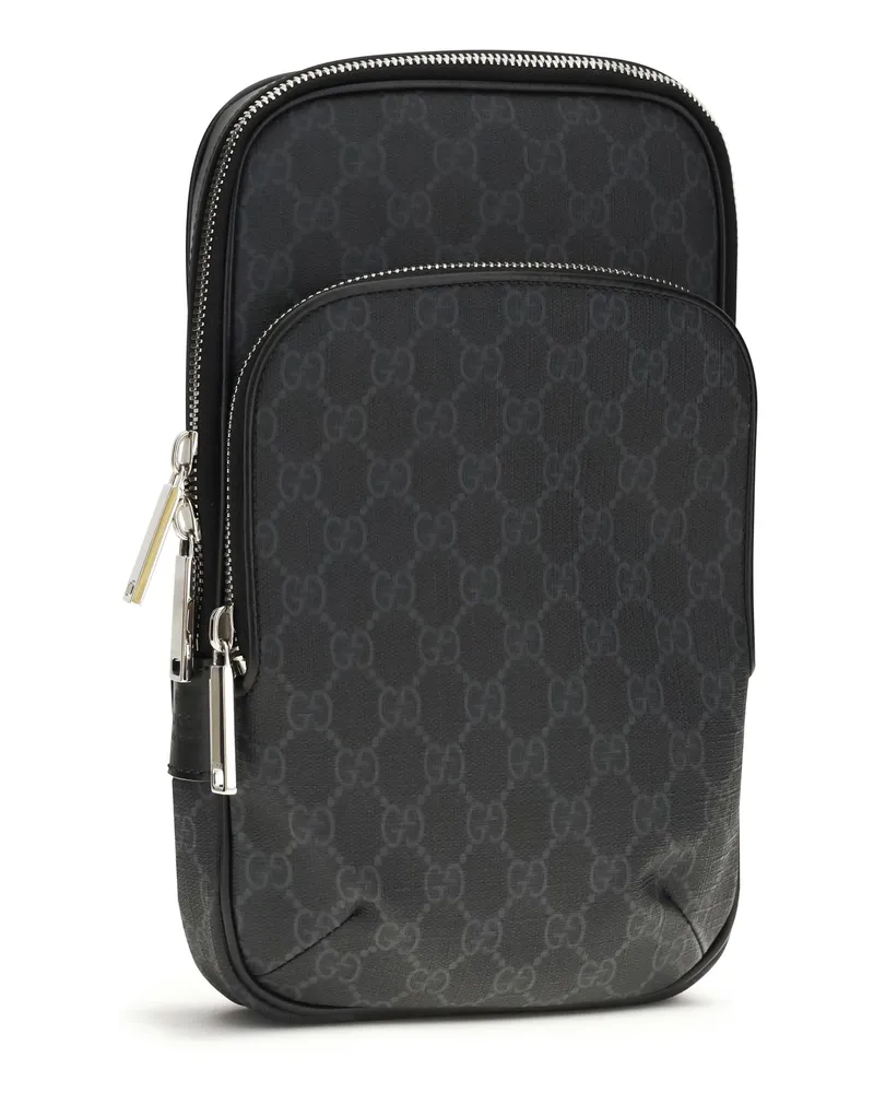Gucci Men's Shoulder Bag Gg Supreme Black Thermoplastic Polyurethane Black