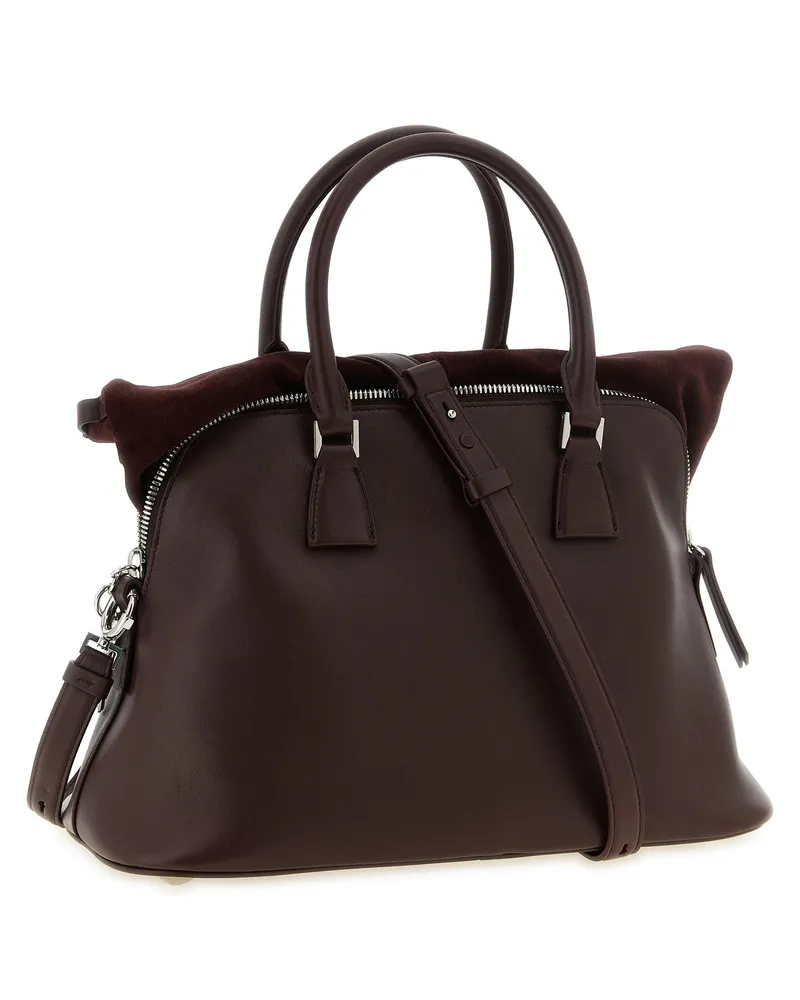 Maison Margiela Women's Bordeaux Calfskin Shoulder Bag Burgundy