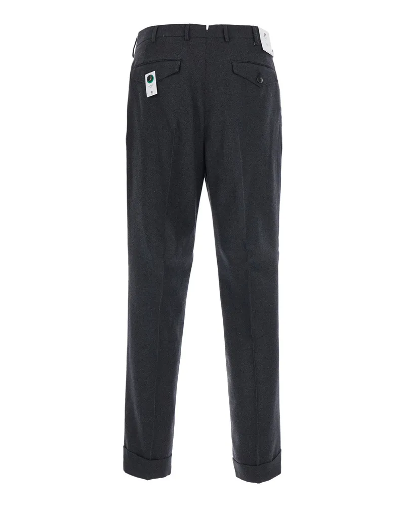 PT TORINO Front Pleats Trousers — Gray Gray