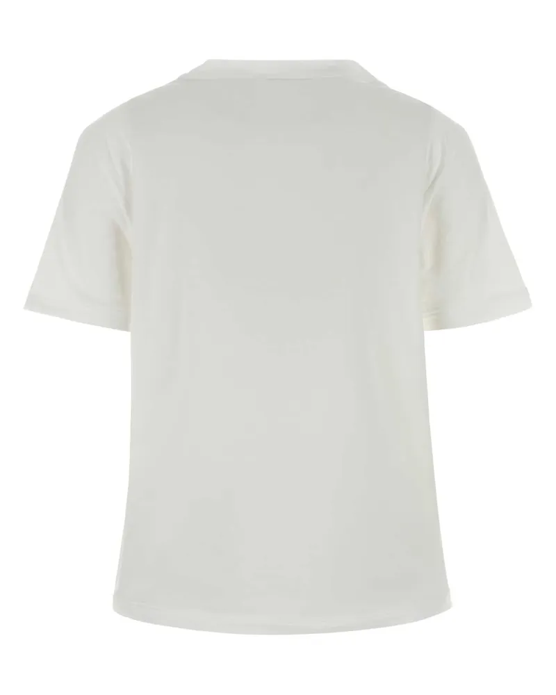 Prada Women's White Cotton T-Shirt Bianco Exterior Exterior: T-shirts And Polos White
