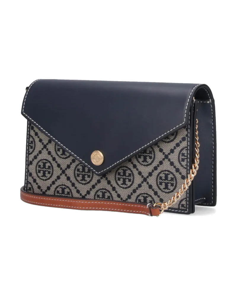 Tory Burch Women's Wallets Blue Cotton Navy