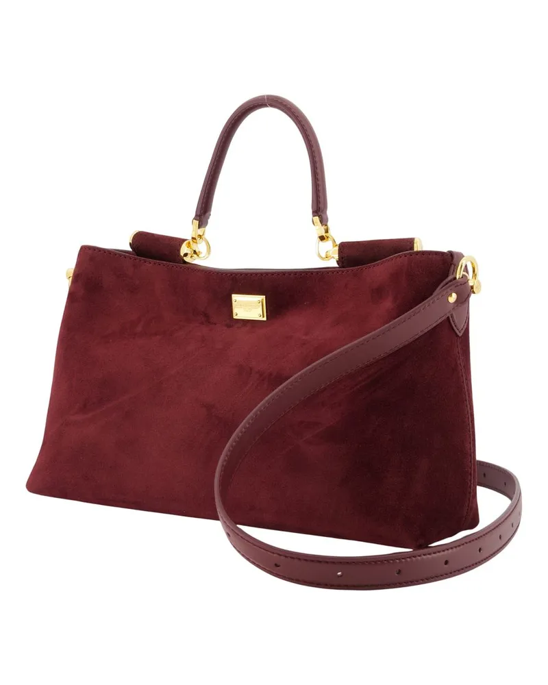 Dolce & Gabbana Women's Vittoria Crossbody -  Leather Burgundy Calfskin Bags Crossbodies Burgundy