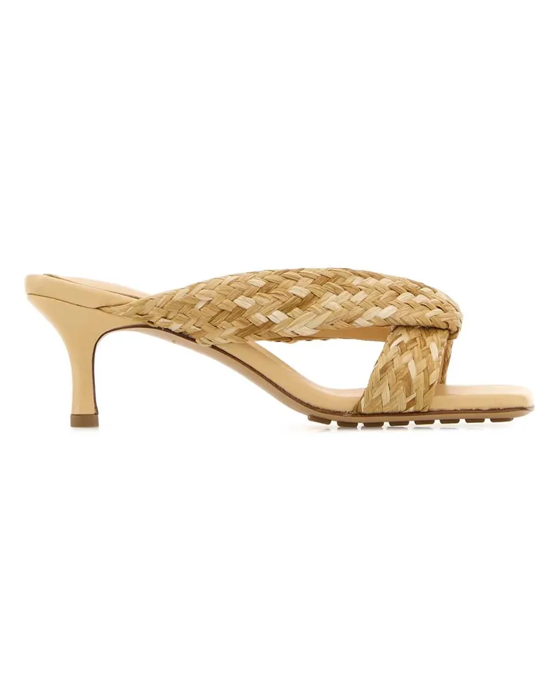 Bottega Veneta Women's Riva Mule Beige Raffia Sandal Beige
