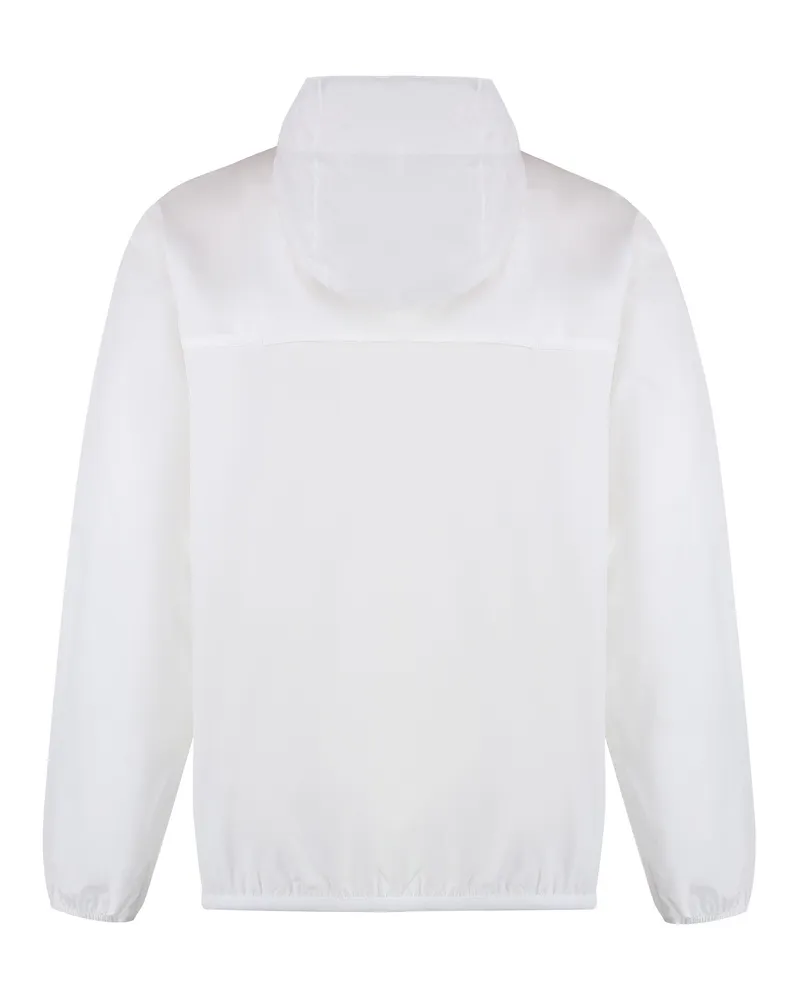 K-Way Men's Le Vrai 3.0 Claude Hooded Jacket White Polyamide Raincoats Coat White