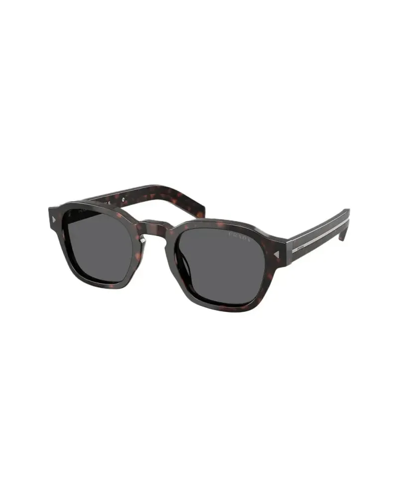 Prada 0PRA16S17N731 Square-Frame Sunglasses — Brown Brown