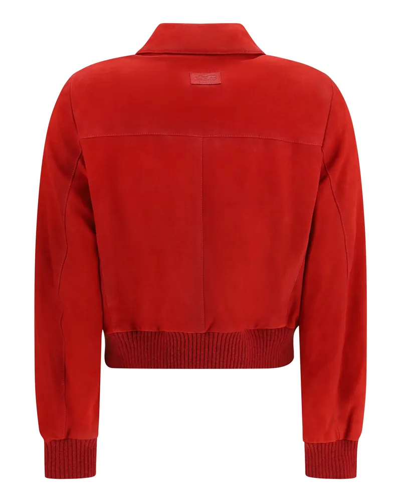 Valstar Suede Leather Jacket — Red Red