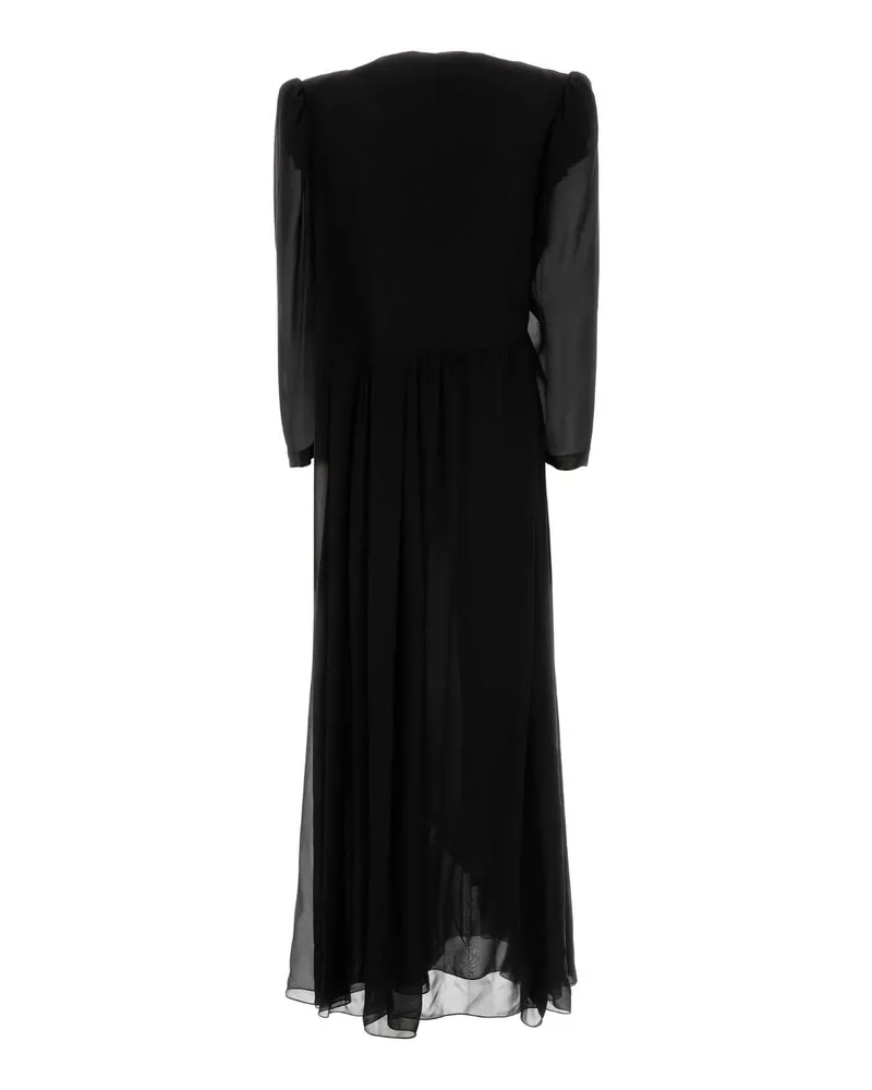Balenciaga Women's Black Crepe Dress Exterior: Silk Abiti Black