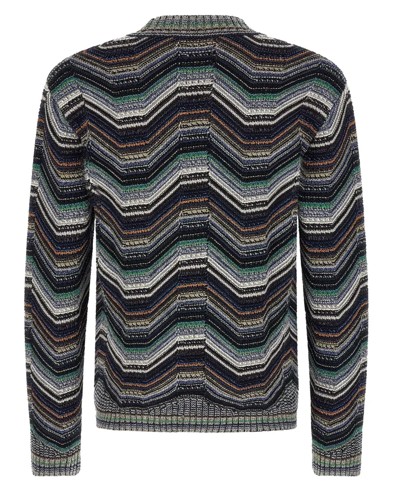 Missoni Zigzag-Knit Cardigan — charcoal Charcoal