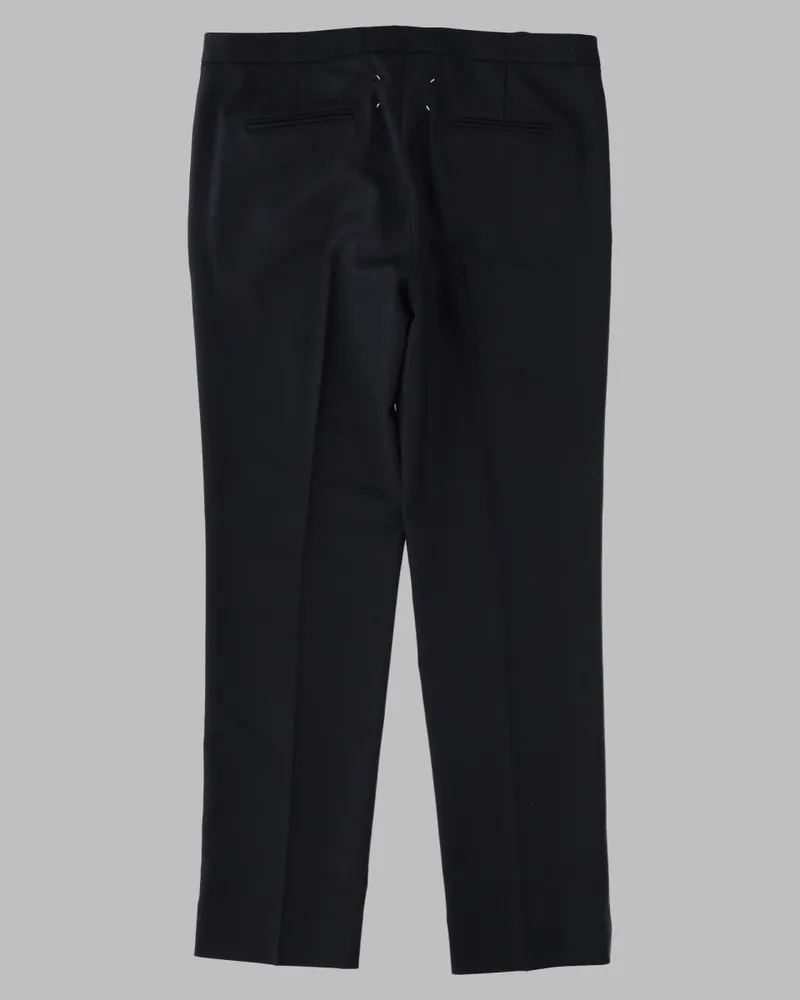 Maison Margiela Virgin Wool Tailored Trousers — Blue Blue