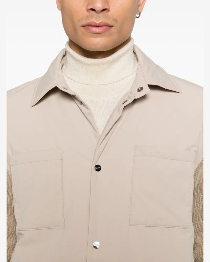 Herno Color-Block Jacket — Beige Beige