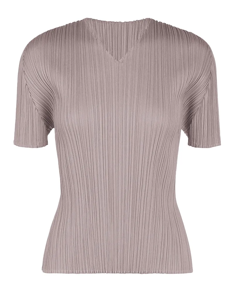Issey Miyake Pleated Polyester Top — Purple Purple